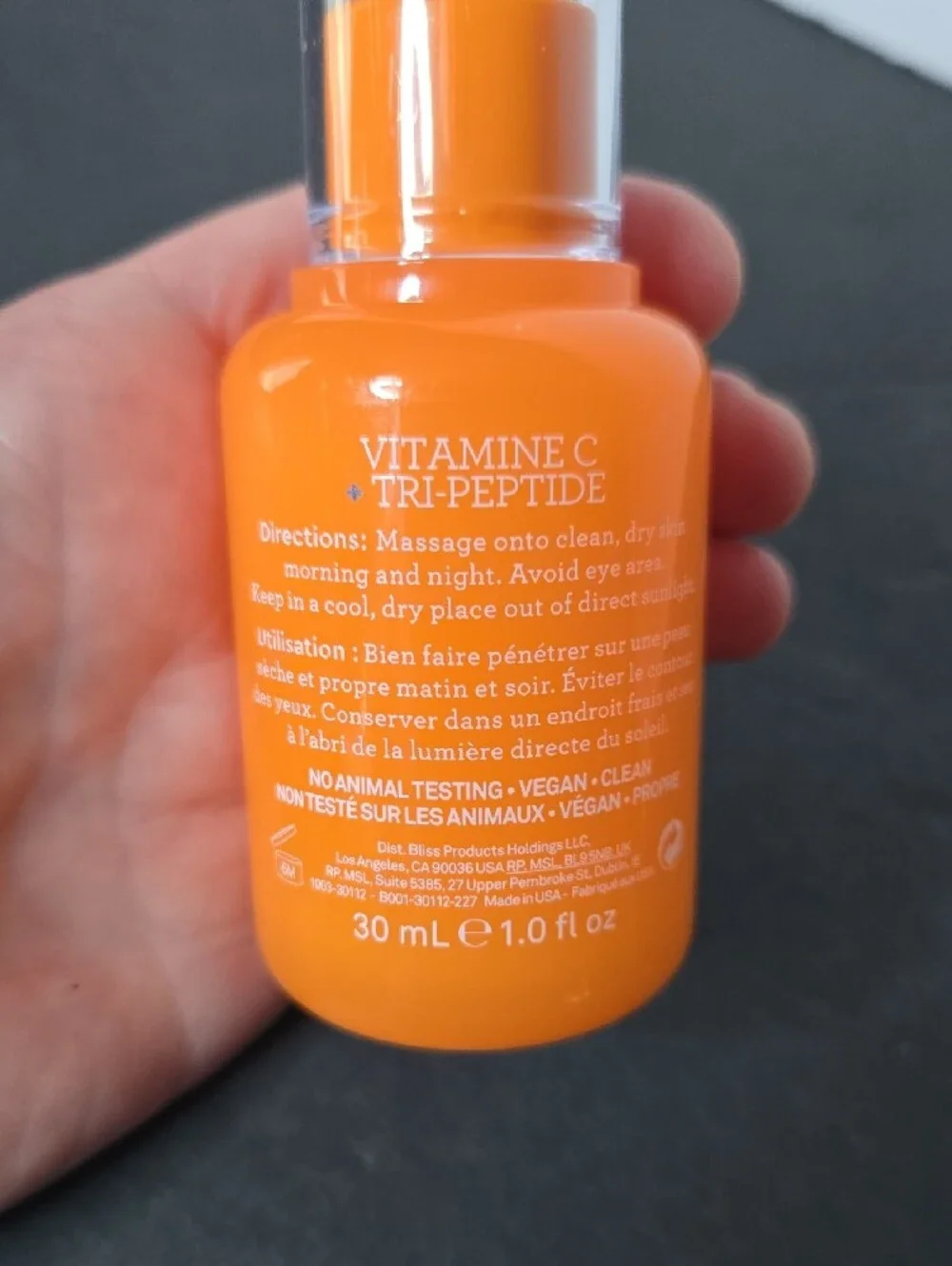 Bliss 1 fl.oz. Bright Idea Vitamin C + Tri-Peptide Brightening Facial Serum NEW